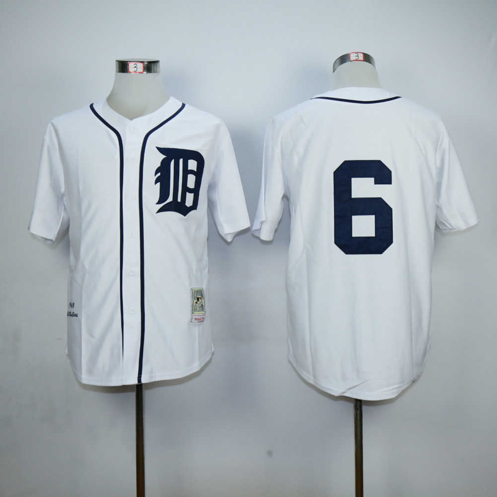Men Detroit Tigers #6 Kaline White MLB Jerseys->detroit tigers->MLB Jersey